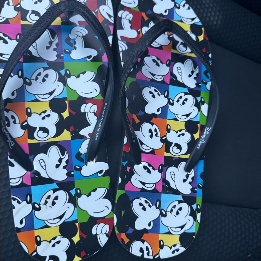 - Colorful Mickey Mouse Kids Flip Flops